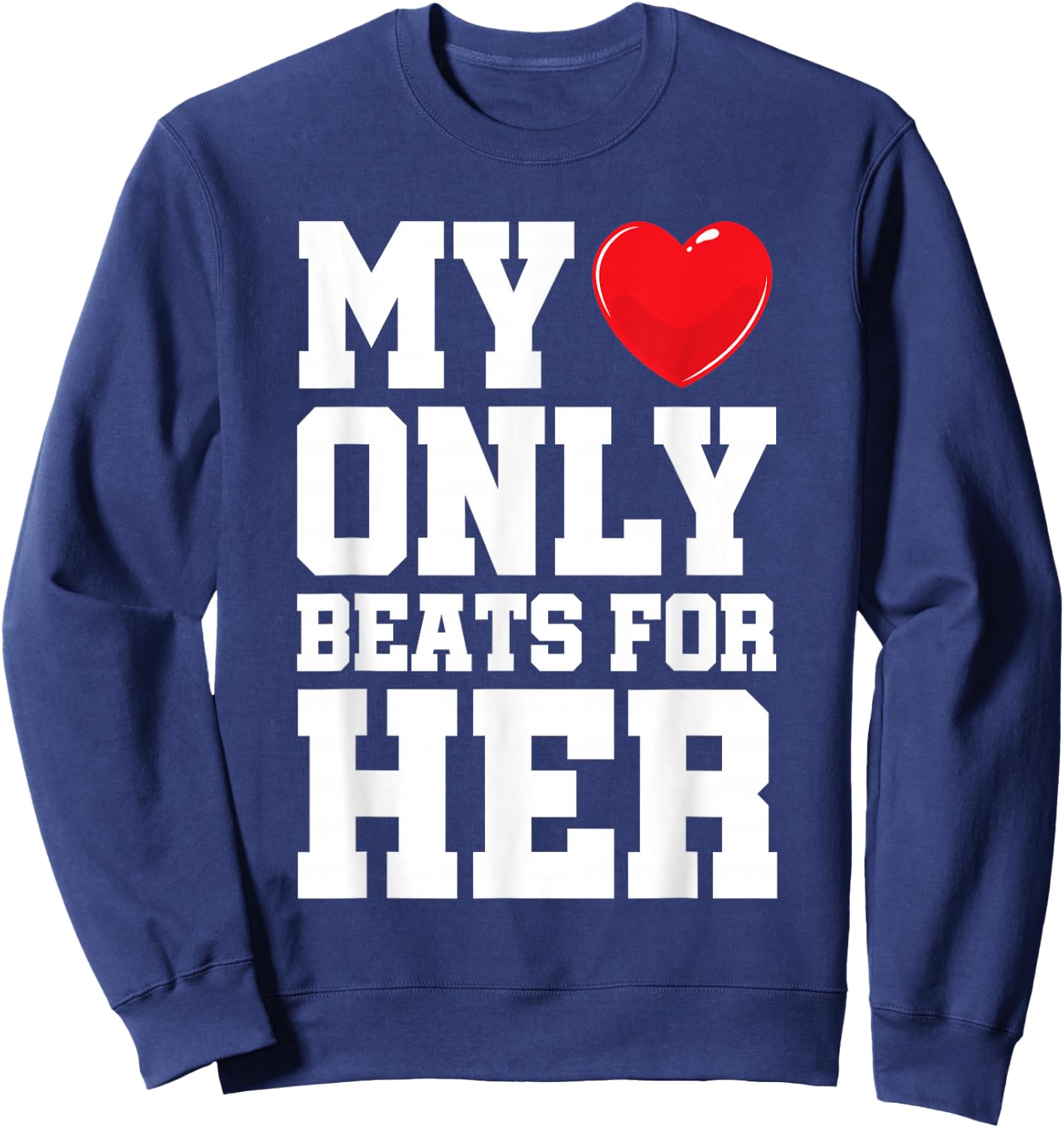 Matching His & Hers Shirt Men Couple Him & Her Sweatshirt - Sweatshirt | Navy