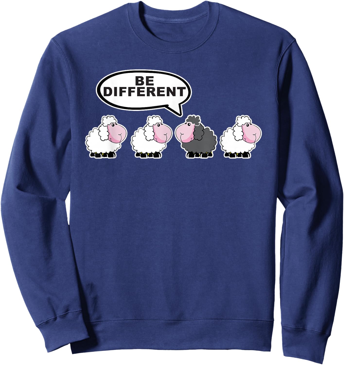 Be Different Funny Black Sheep Sweatshirt - Sweatshirt | Navy