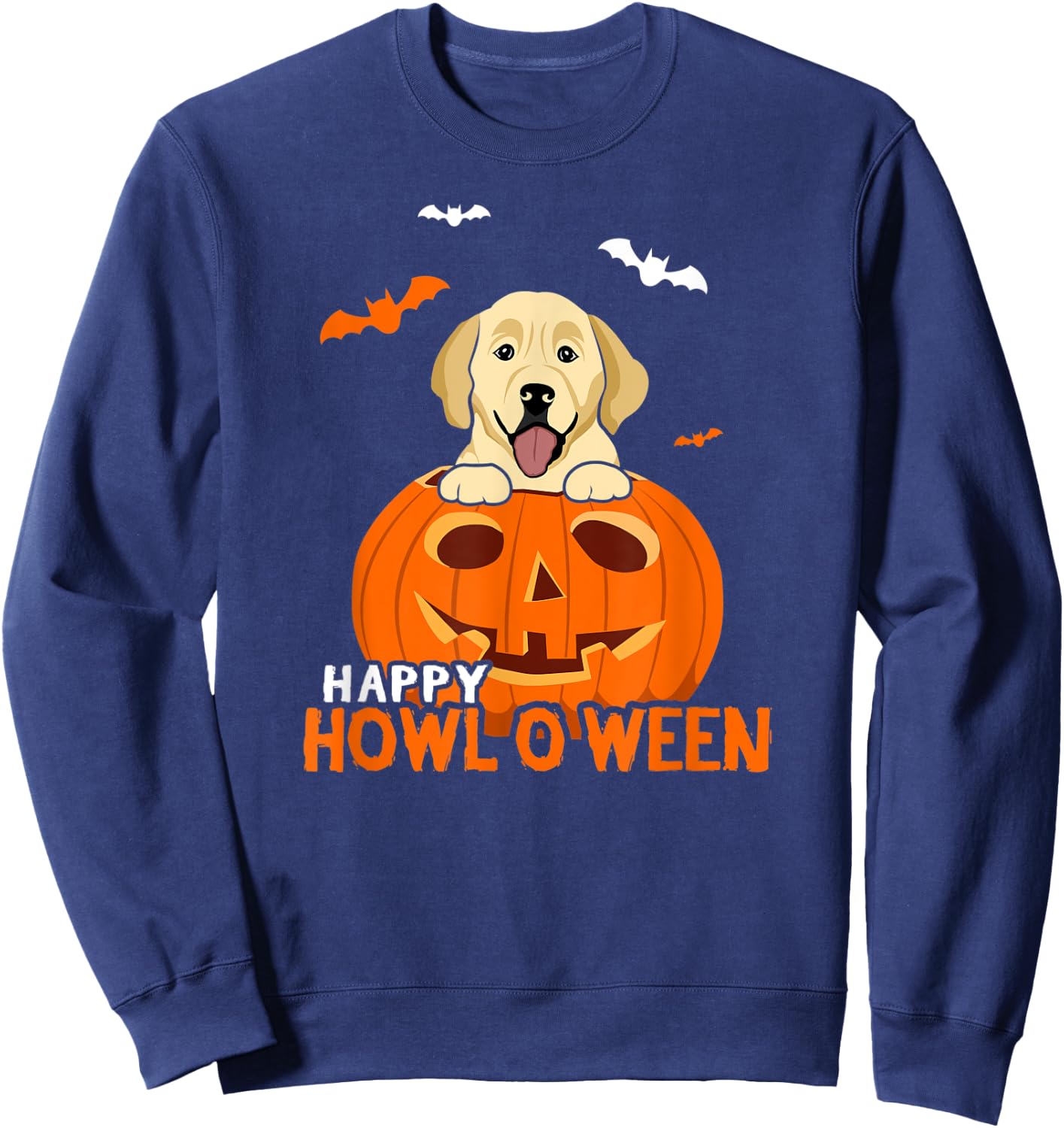 Golden Retriever Halloween Pumpkin Costumes Thanksgiving Sweatshirt - Sweatshirt | Navy