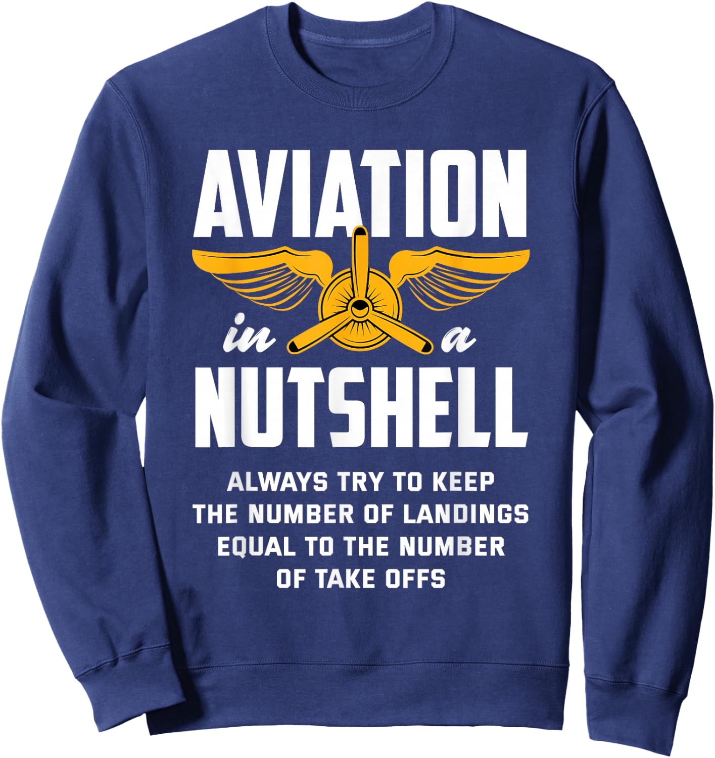 Funny Aviation Lover Sweatshirt - Sweatshirt | Navy