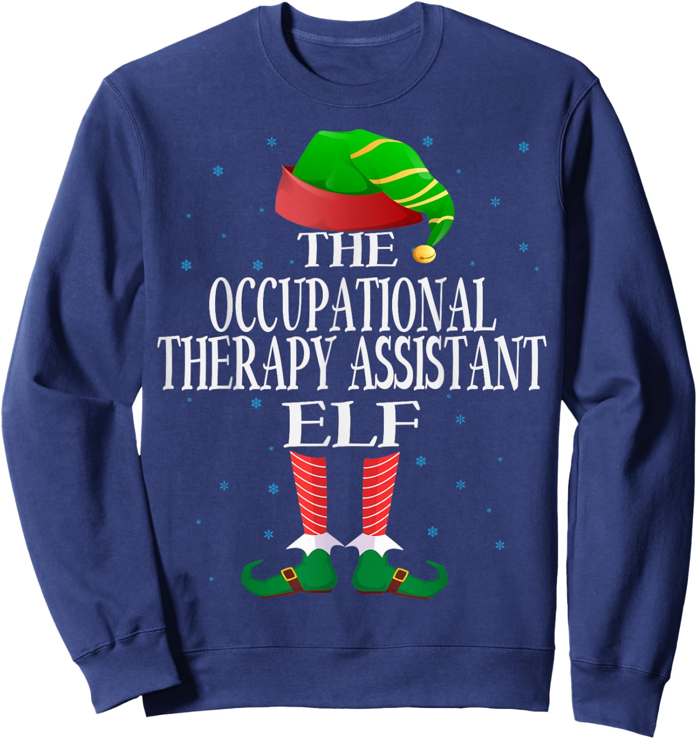 Occupational Therapy Assistant Elf Matching Pajama Christmas Sweatshirt - Sweatshirt | Navy