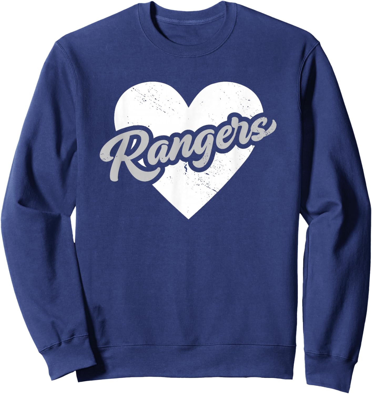 Vintage Rangers High School Go Rangers Pride Heart Sweatshirt - Sweatshirt | Navy