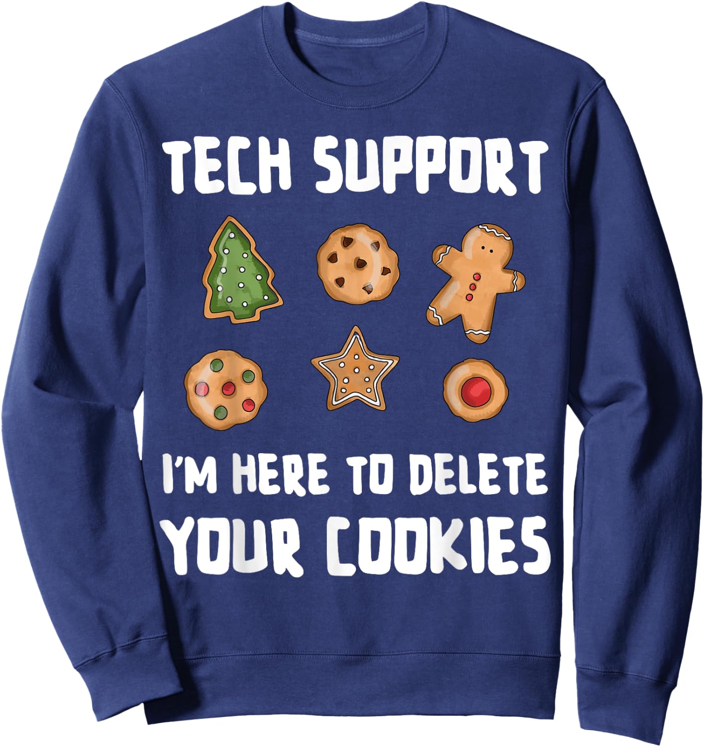 Funny Christmas Tech Support Computer Programmer Developer Sweatshirt - Sweatshirt | Navy