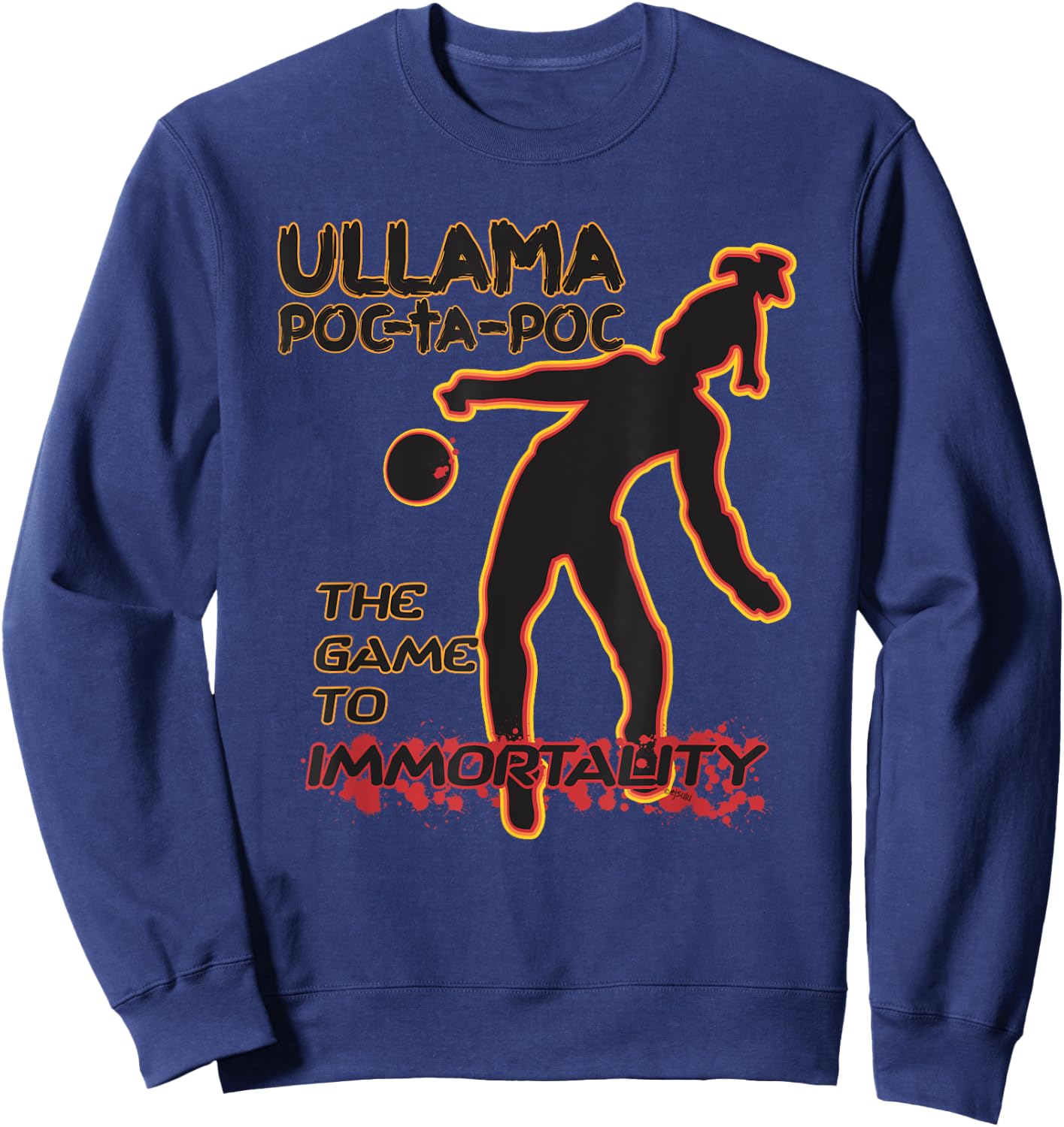 ULLAMA POC-TA-POC Mayan Ballgame Sweatshirt - Sweatshirt | Navy