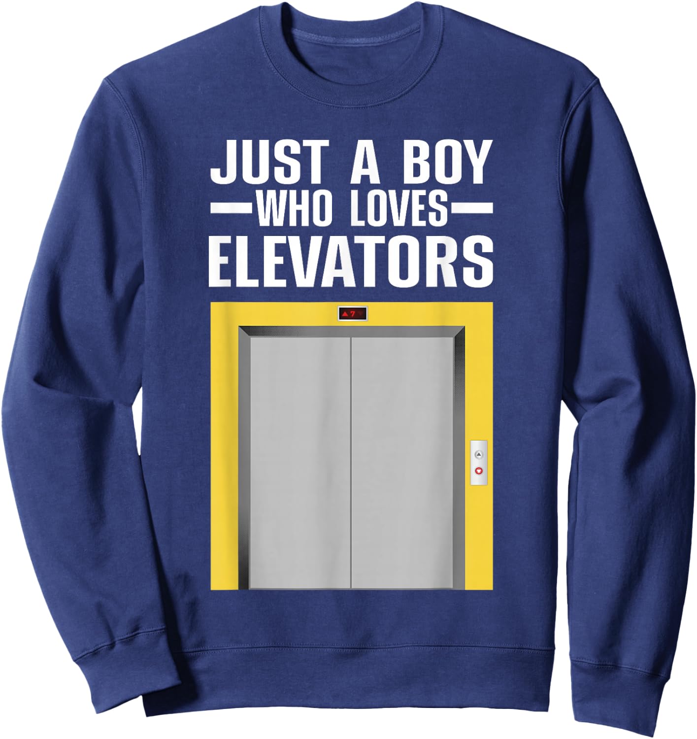 Cool Elevator Art Men Boys Kids Elevator Mechanic Inspector Sweatshirt - Sweatshirt | Navy