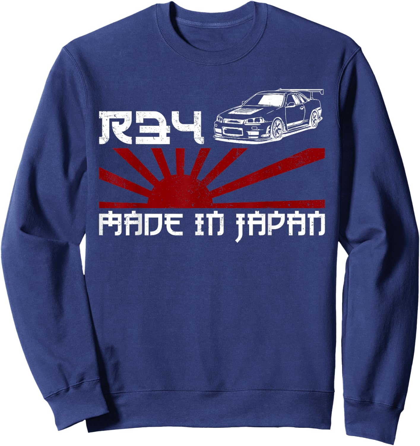 JDM Japan Motorsport tuning car 90s Sweatshirt - Sweatshirt | Navy