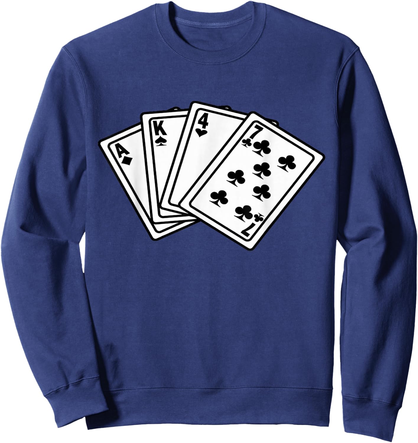 Poker AK-47 | Funny Poker Men Shirt Sweatshirt - Sweatshirt | Navy