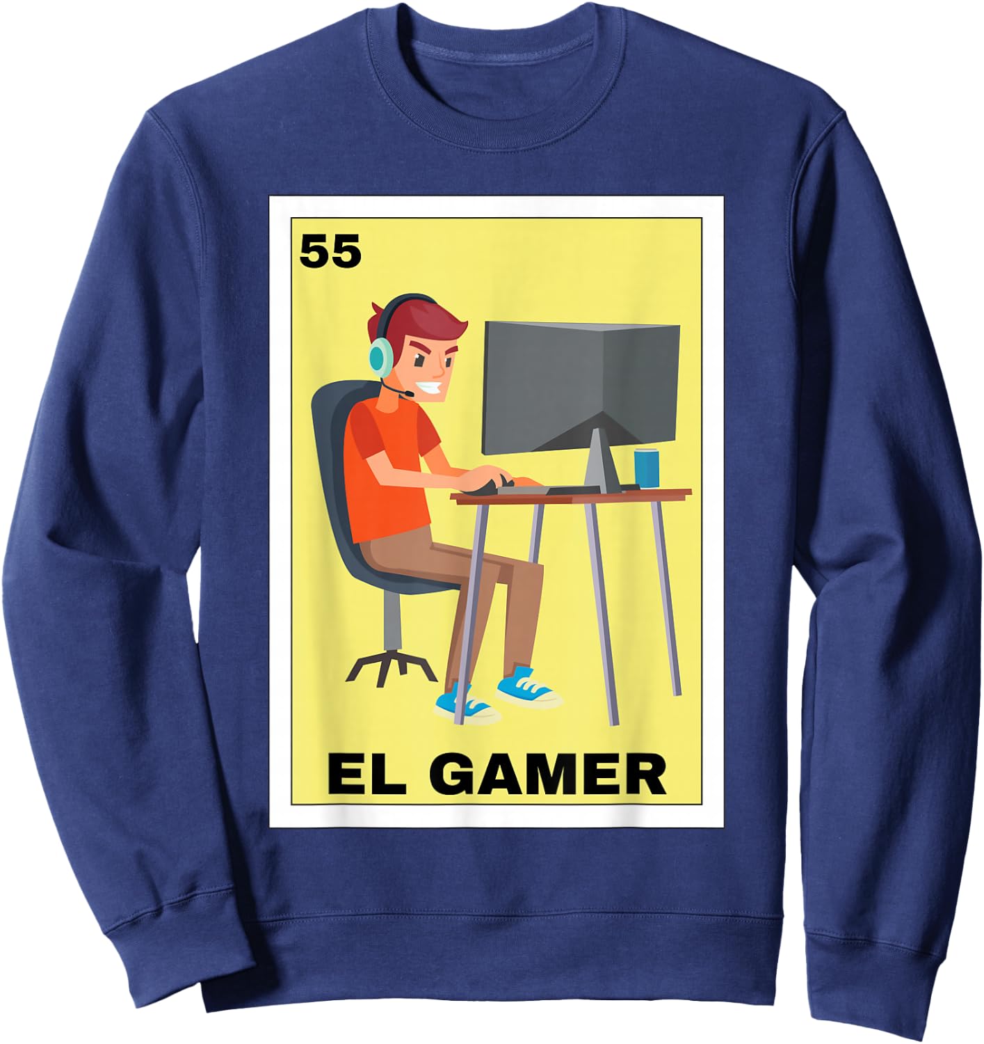 Funny Mexican Design for Gamers - El Gamer Sweatshirt - Sweatshirt | Navy