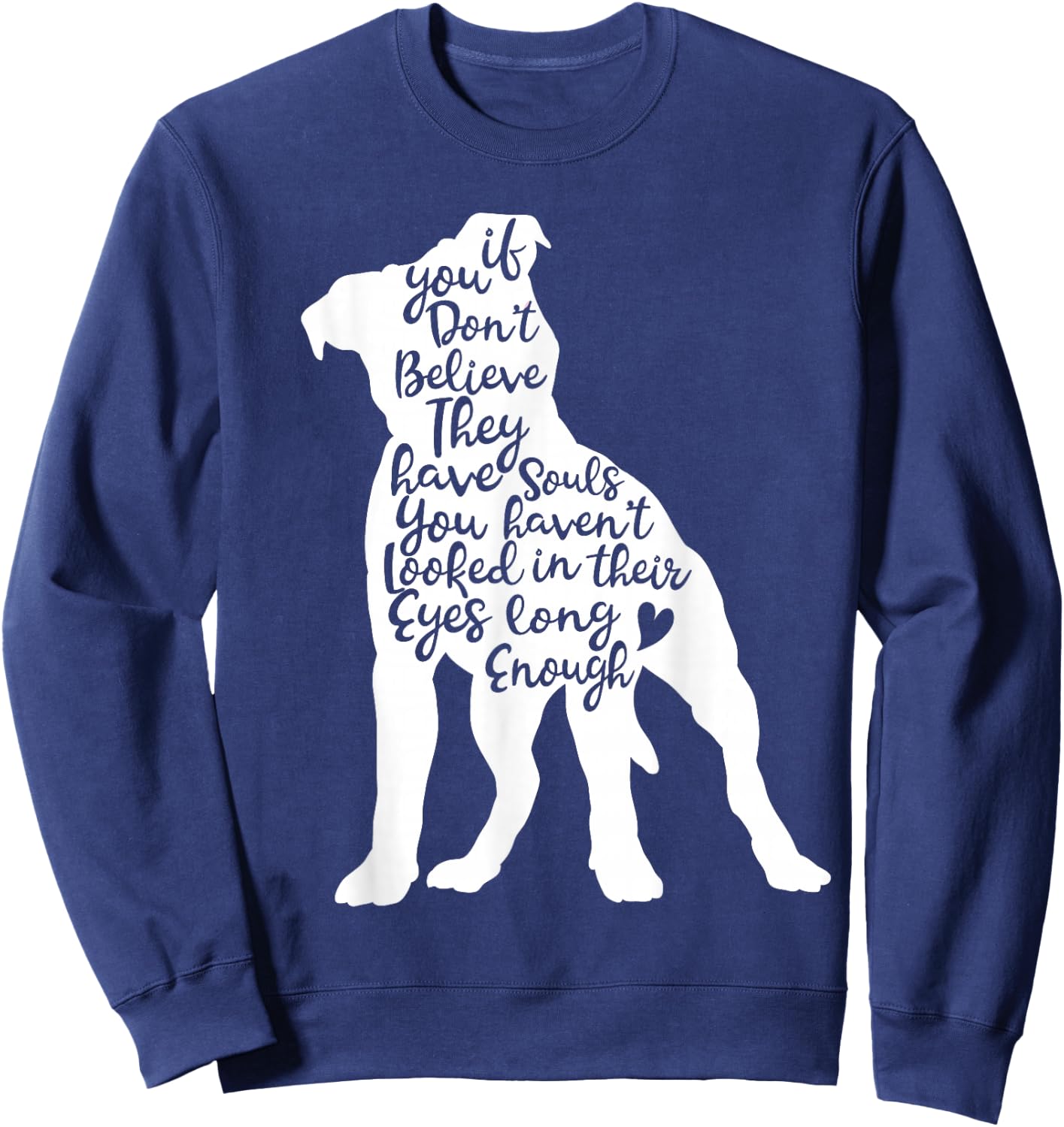 Pitbull Souls Rescue Breed Pit Bull Lover Cute Dog Mom Sweatshirt - Sweatshirt | Navy