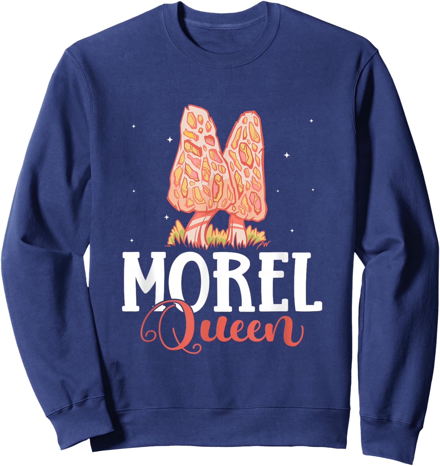 Morel Queen Mushroom Hunting Sweatshirt - Sweatshirt | Navy
