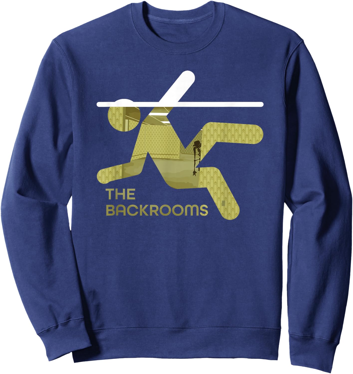 The Backrooms Graphic Sweatshirt - Sweatshirt | Navy