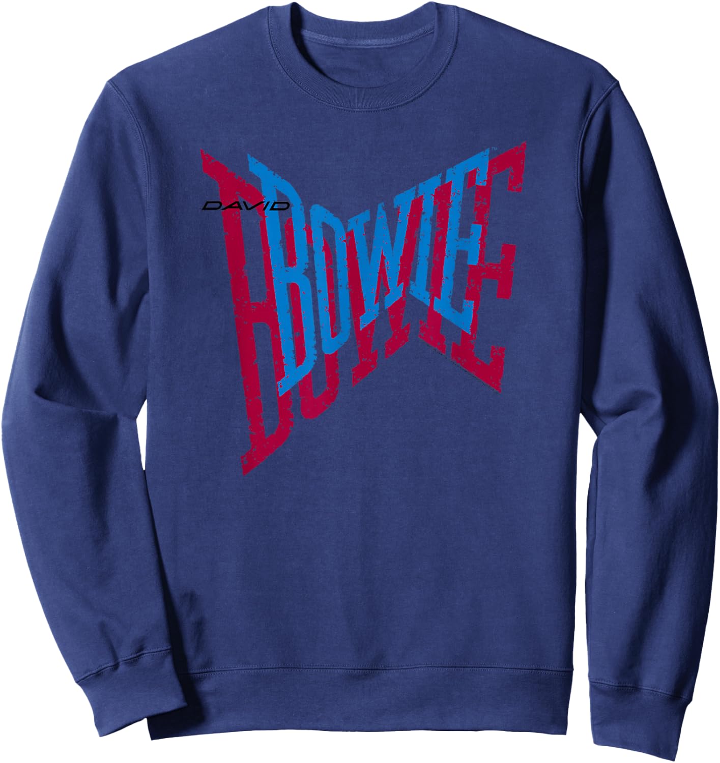 David Bowie - Bowie Bowie Logo Vintage Sweatshirt - Sweatshirt | Navy