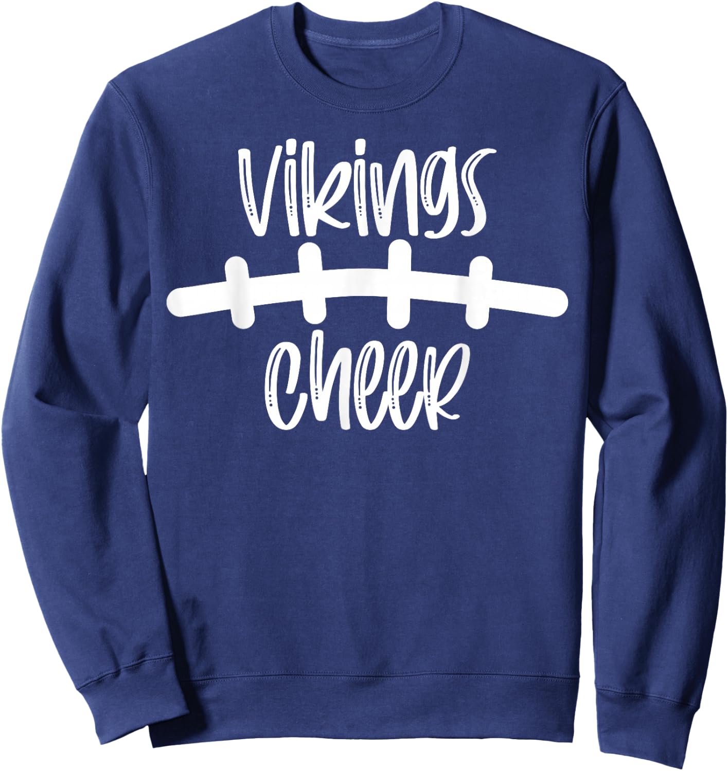 Vikings Cheer School Spirit Football Team Mascot Game Night Sweatshirt - Sweatshirt | Navy