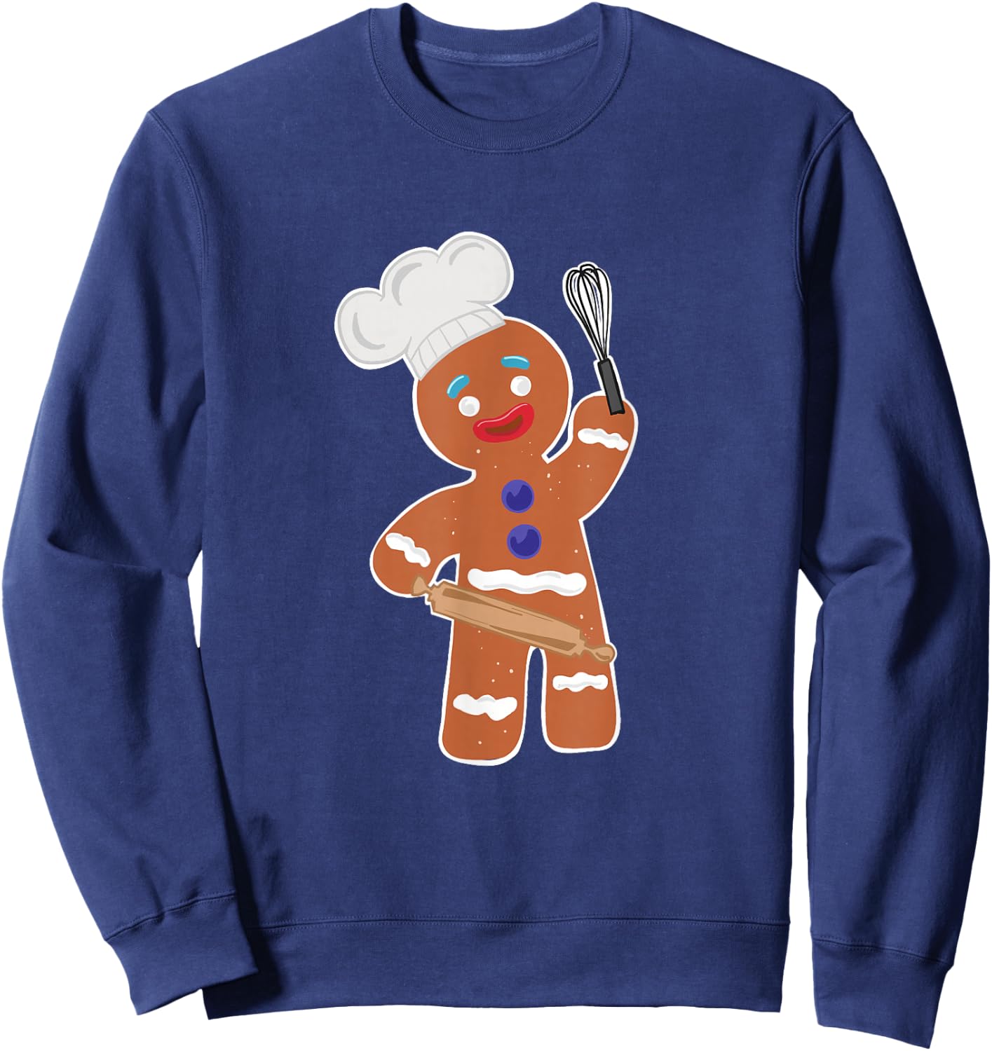 Gingerbread Man Christmas baking Sweatshirt - Sweatshirt | Navy