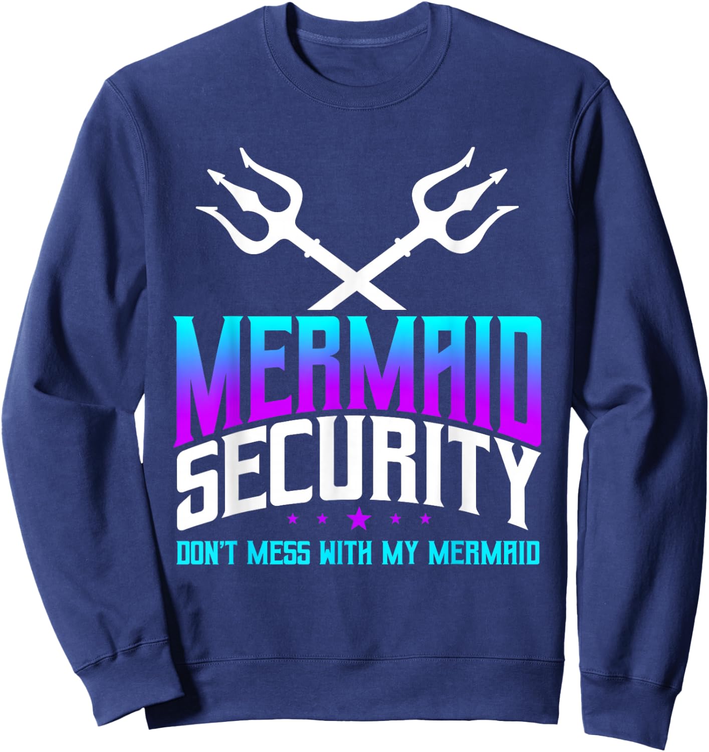 Mermaid Daddy Merdad Father's Day Merman Dad Papa Merfolk Small Sweatshirt - Sweatshirt | Navy
