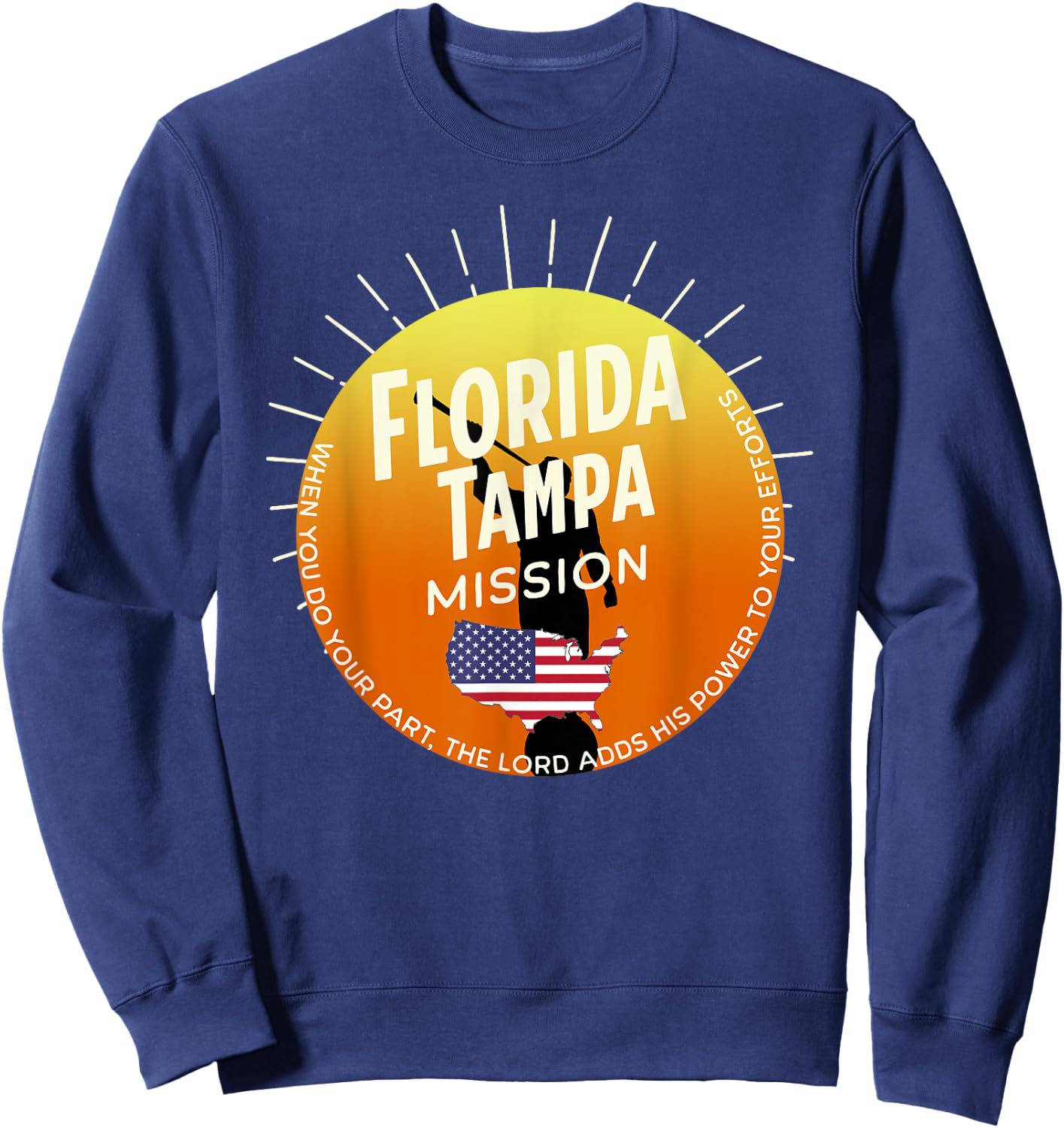 Florida Tampa Mormon LDS Mission Missionary Gift Sweatshirt - Sweatshirt | Navy