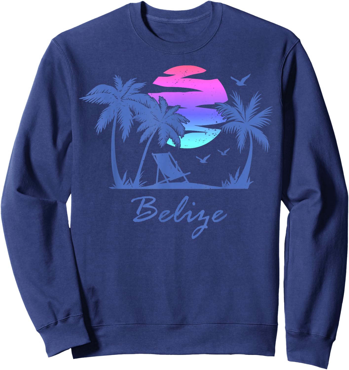 BELIZE Caribbean Beach Vacation Spring Break Honeymoon Trip Men Women Kids Sweatshirt - Sweatshirt | Navy