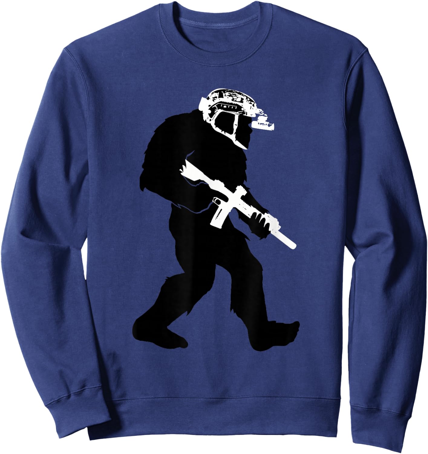 Funny Bigfoot Tactical Special Operations Division Sasquatch Sweatshirt - Sweatshirt | Navy