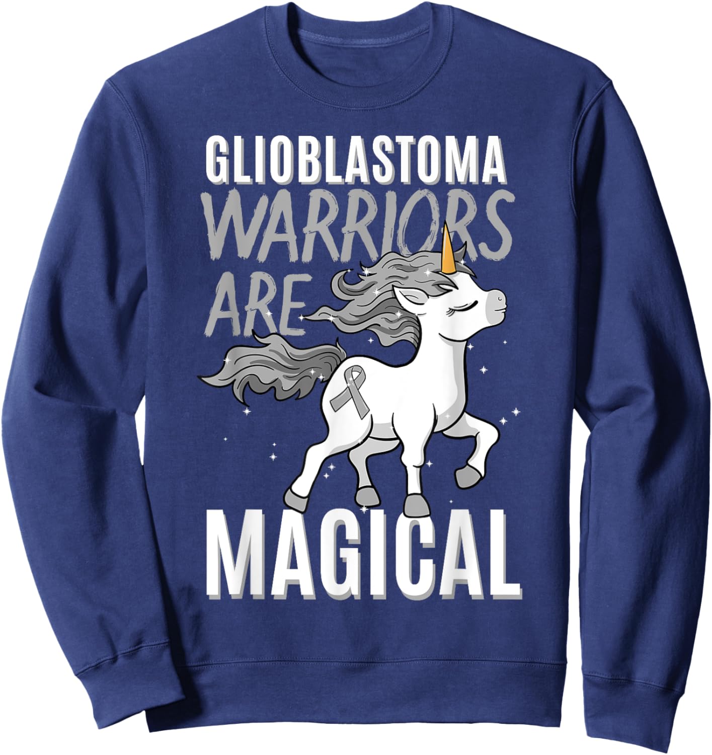 Glioblastoma Multiforme Warrior Grade IV Astrocytoma GBM Sweatshirt - Sweatshirt | Navy