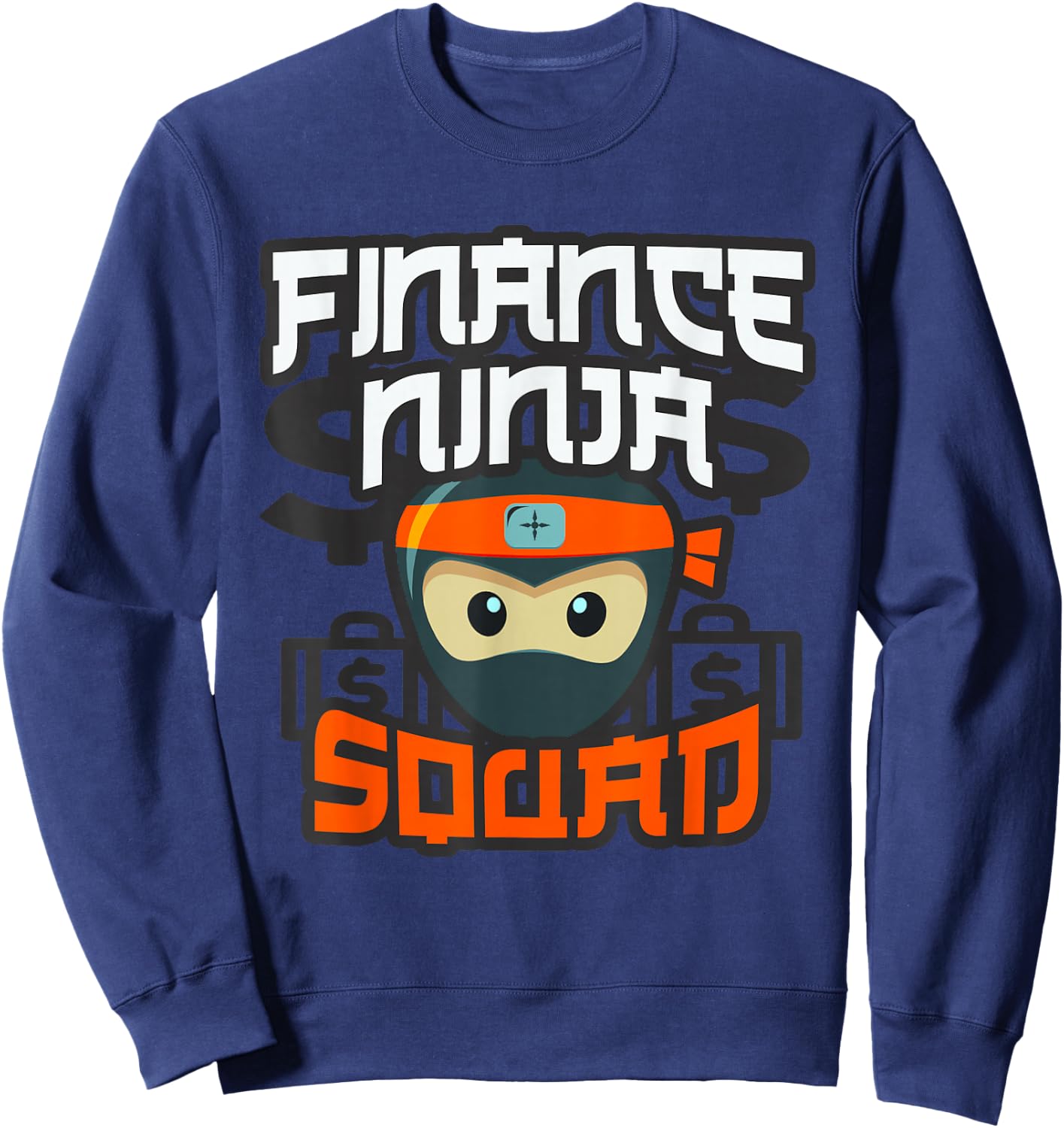 Multitasking CFO Accountant Analysis FINANCE NINJA SQUAD Sweatshirt - Sweatshirt | Navy