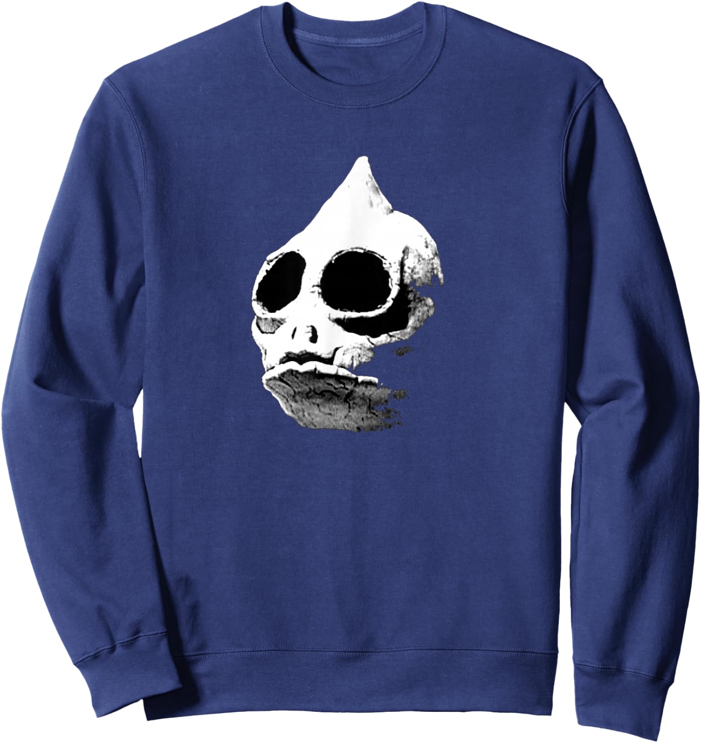 Retro Sleestak reptilian skull graphic Sweatshirt - Sweatshirt | Navy