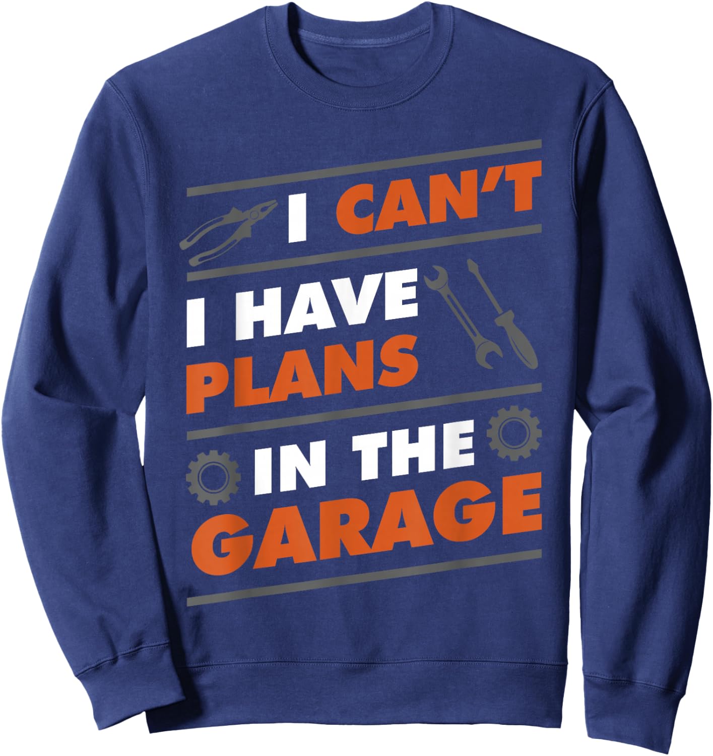 Funny Mechanic Tools Garage - Guys Man Cave Tinker Sweatshirt - Sweatshirt | Navy