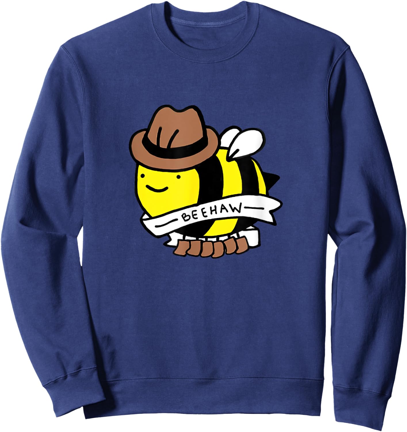 Funny Beehaw Cowboy Bee Lovers Western Country Cowgirl Gift Sweatshirt - Sweatshirt | Navy