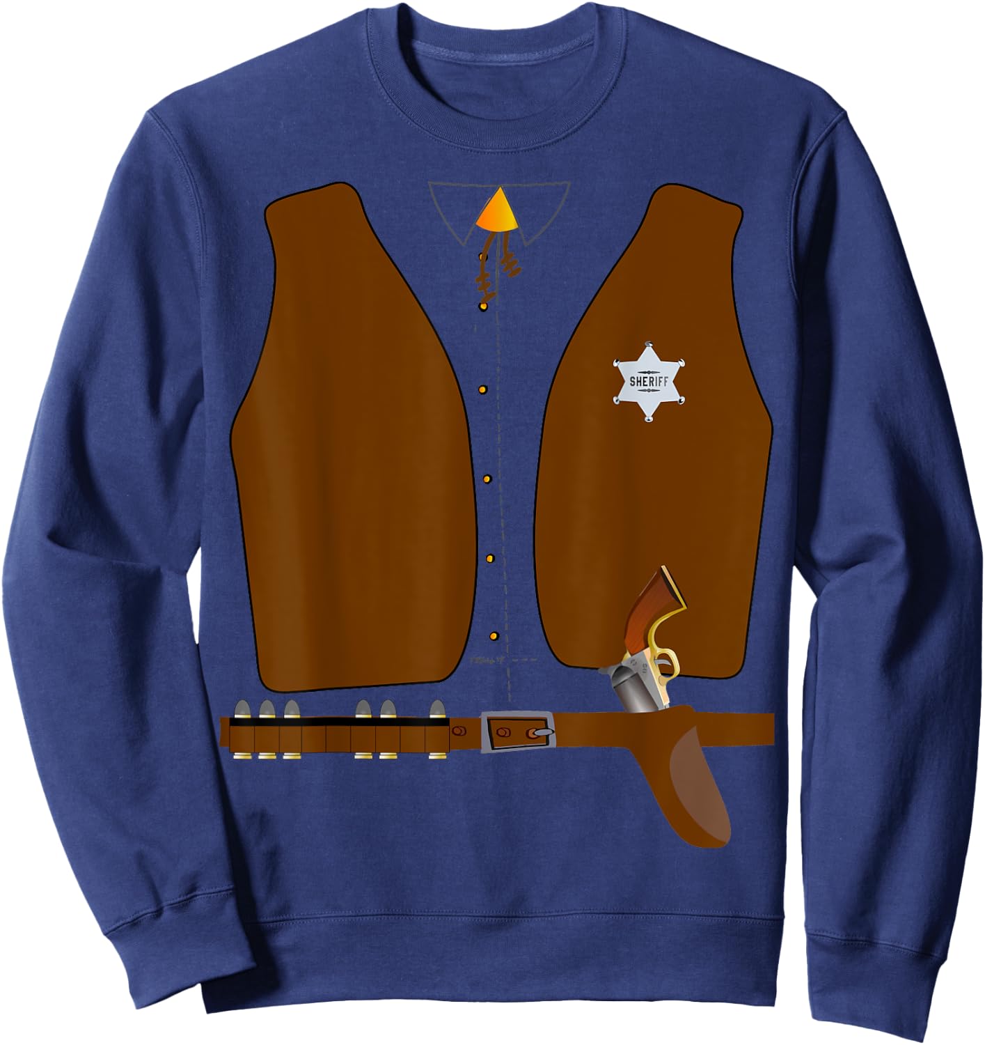 Old Style Western Sheriff and Deputy S. Halloween Costume Sweatshirt - Sweatshirt | Navy