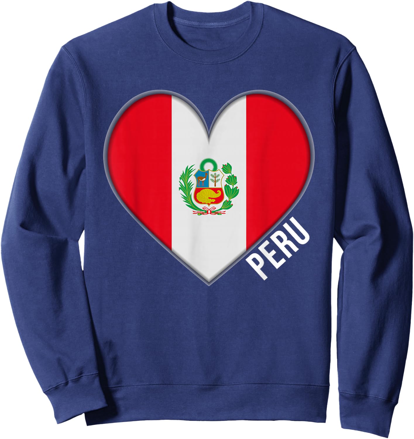 I Love Peru and Men Sweatshirt - Sweatshirt | Navy
