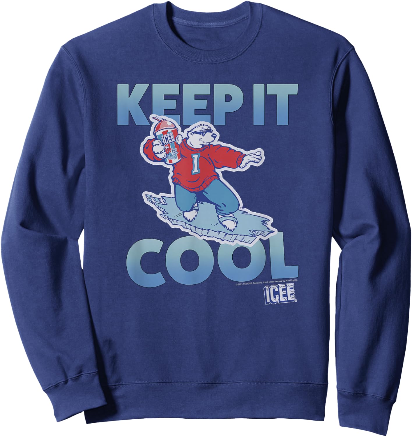 ICEE Bear Keep It Cool Surf Pose Sweatshirt - Sweatshirt | Navy