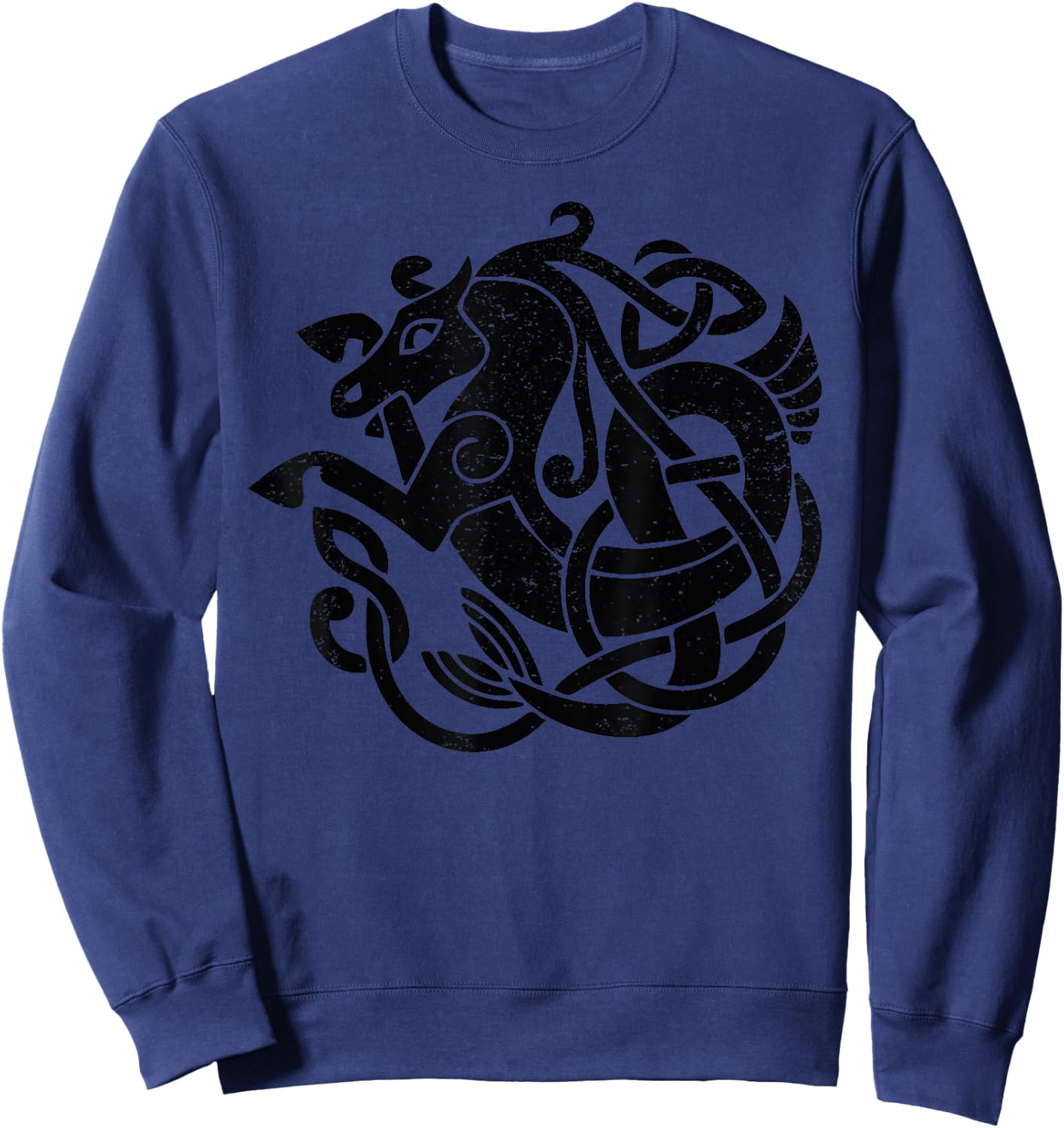 Celtic Knot Seahorse Mythical Kelpie Symbol Sweatshirt - Sweatshirt | Navy