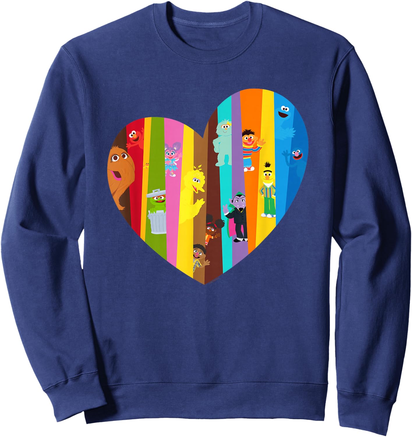Sesame Street Heart of Many Colours with Gabrielle and Tamir Sweatshirt - Sweatshirt | Navy