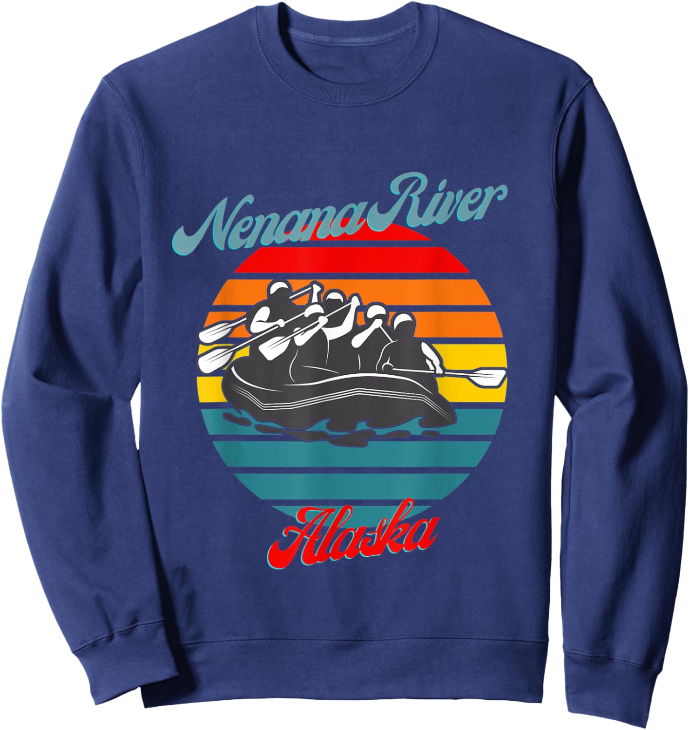 Nenana River Alaska White Water Rafting Canoeing Sweatshirt - Sweatshirt | Navy