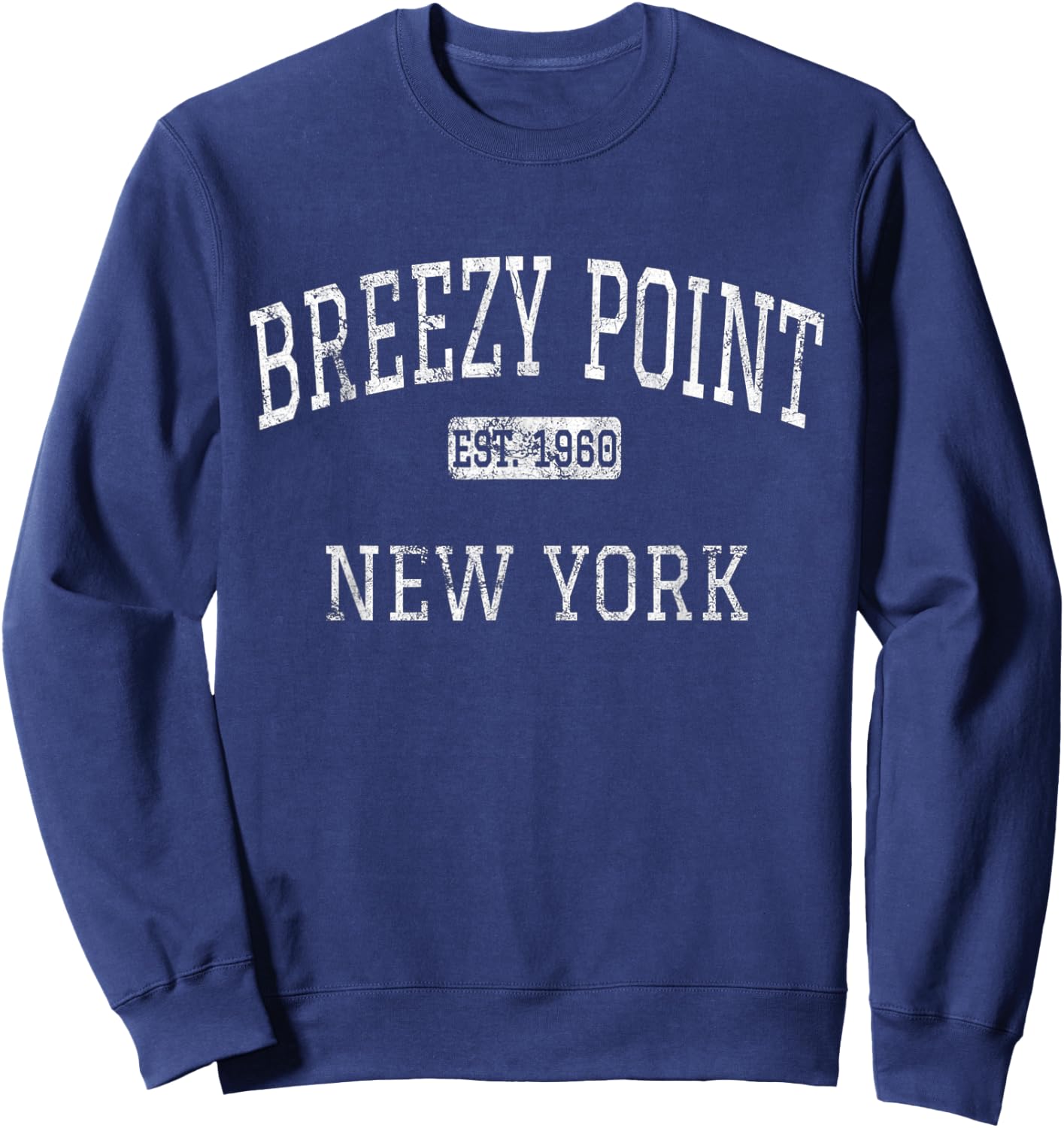 Breezy Point New York Queens NY Vintage Sweatshirt - Sweatshirt | Navy