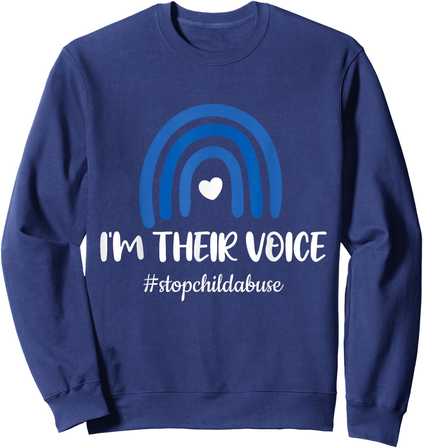 Stop Child Abuse Prevention Awareness Month Sweatshirt - Sweatshirt | Navy