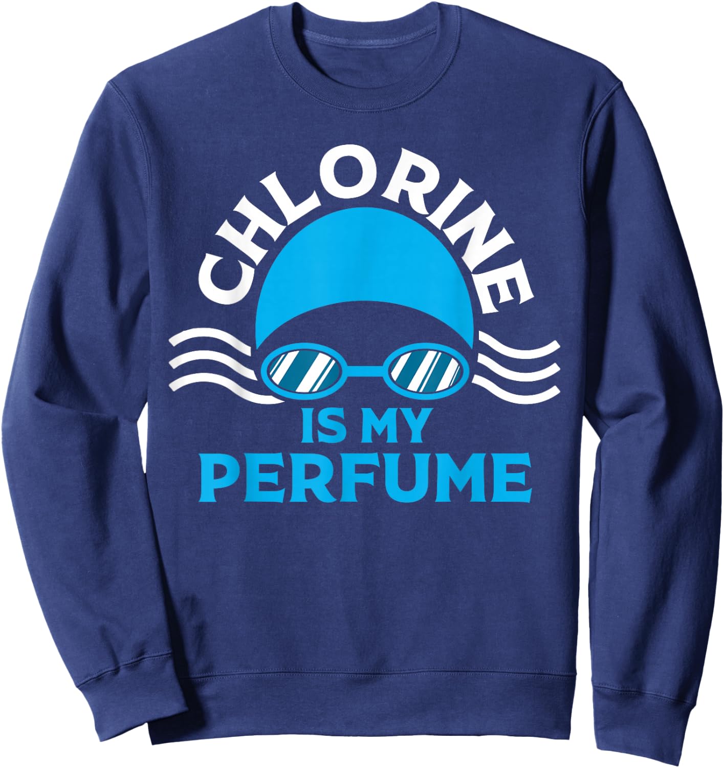 Funny Swimming Designs Women Water Sports Athletes Sweatshirt - Sweatshirt | Navy