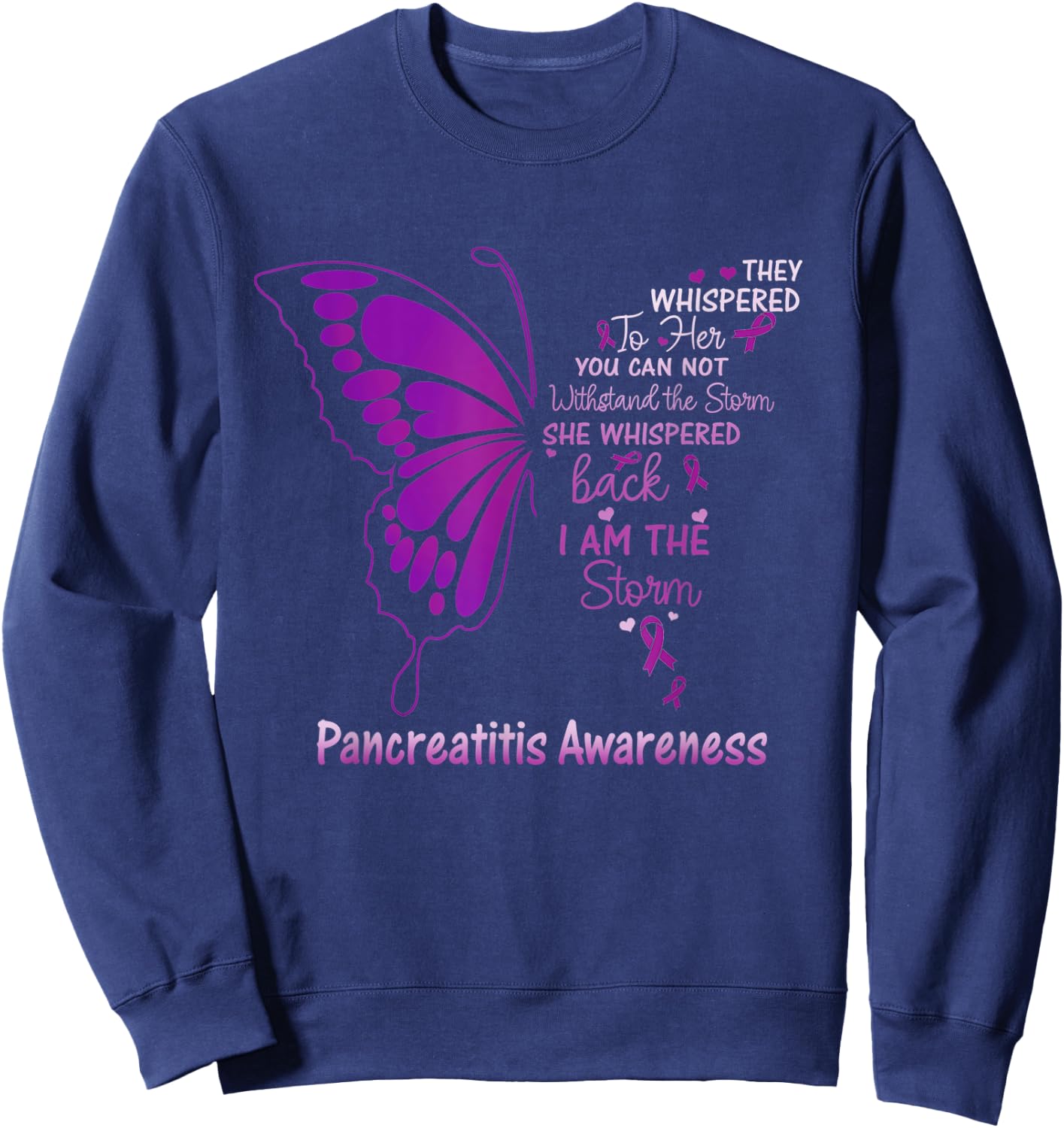 Pancreatitis I am the Storm Sweatshirt - Sweatshirt | Navy