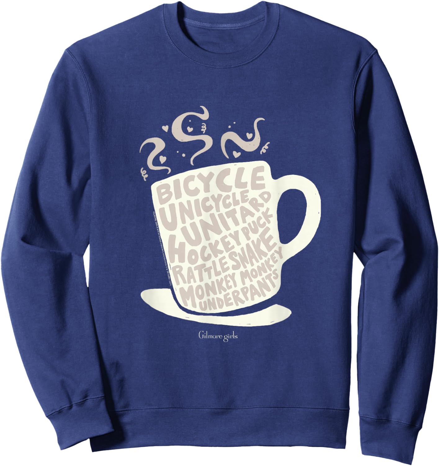 Gilmore Girls Bicycle Unicycle Unitard Coffee Mug TV Show Sweatshirt - Sweatshirt | Navy