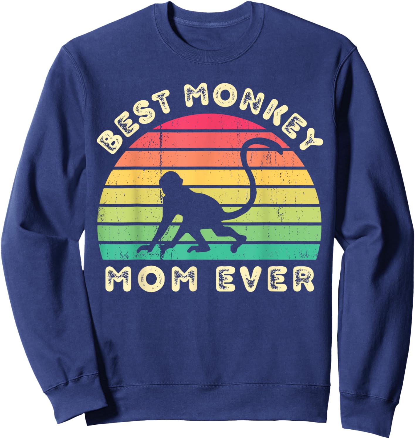 Best monkey Mom Ever mothers day Sweatshirt - Sweatshirt | Navy