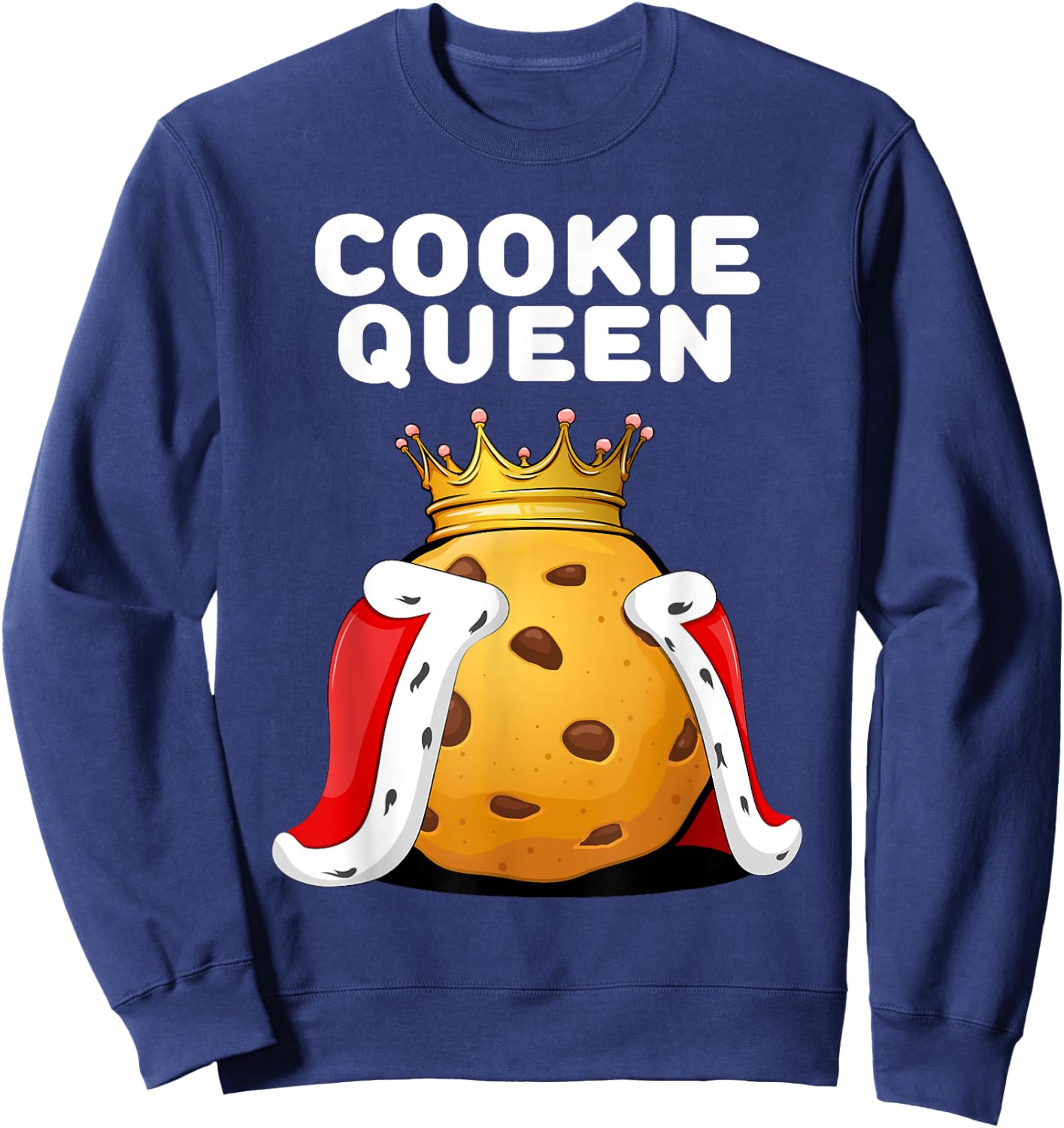 Cookie Shirts | Cookie Queen | Black Cute Cookie Sweatshirt - Sweatshirt | Navy