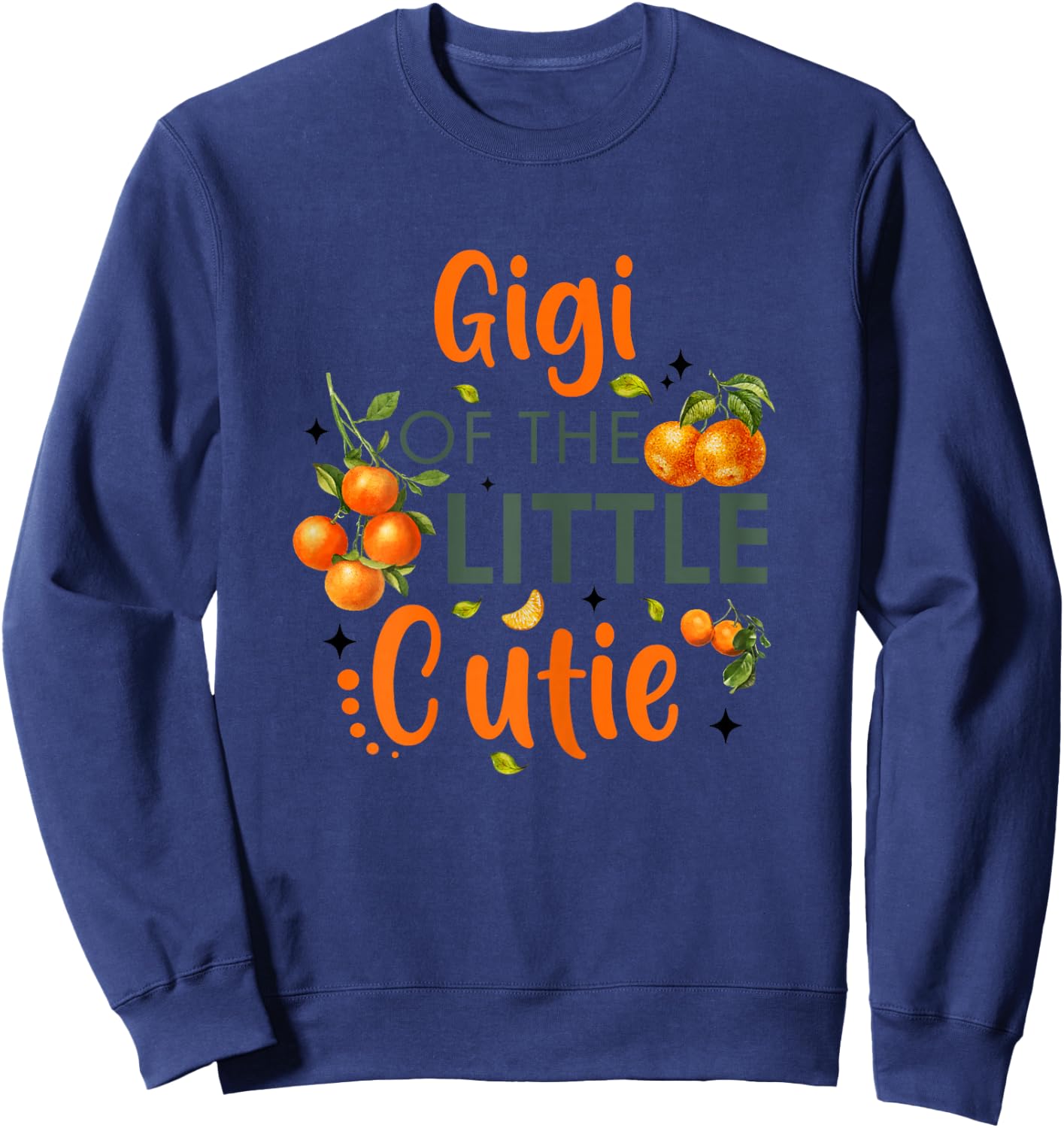Gigi Of The Little Cutie Orange 1st Birthday Party Sweatshirt - Sweatshirt | Navy