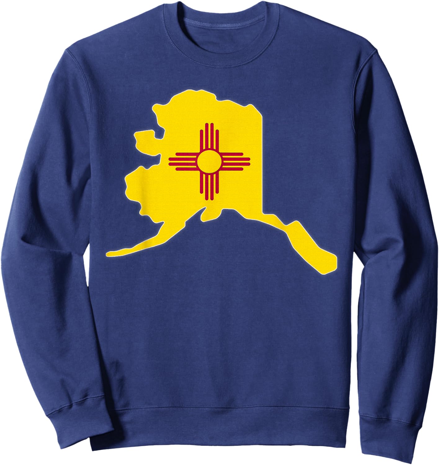 ALASKA STATE MAP NEW MEXICO NM Flag Roots Men Women Gift Sweatshirt - Sweatshirt | Navy