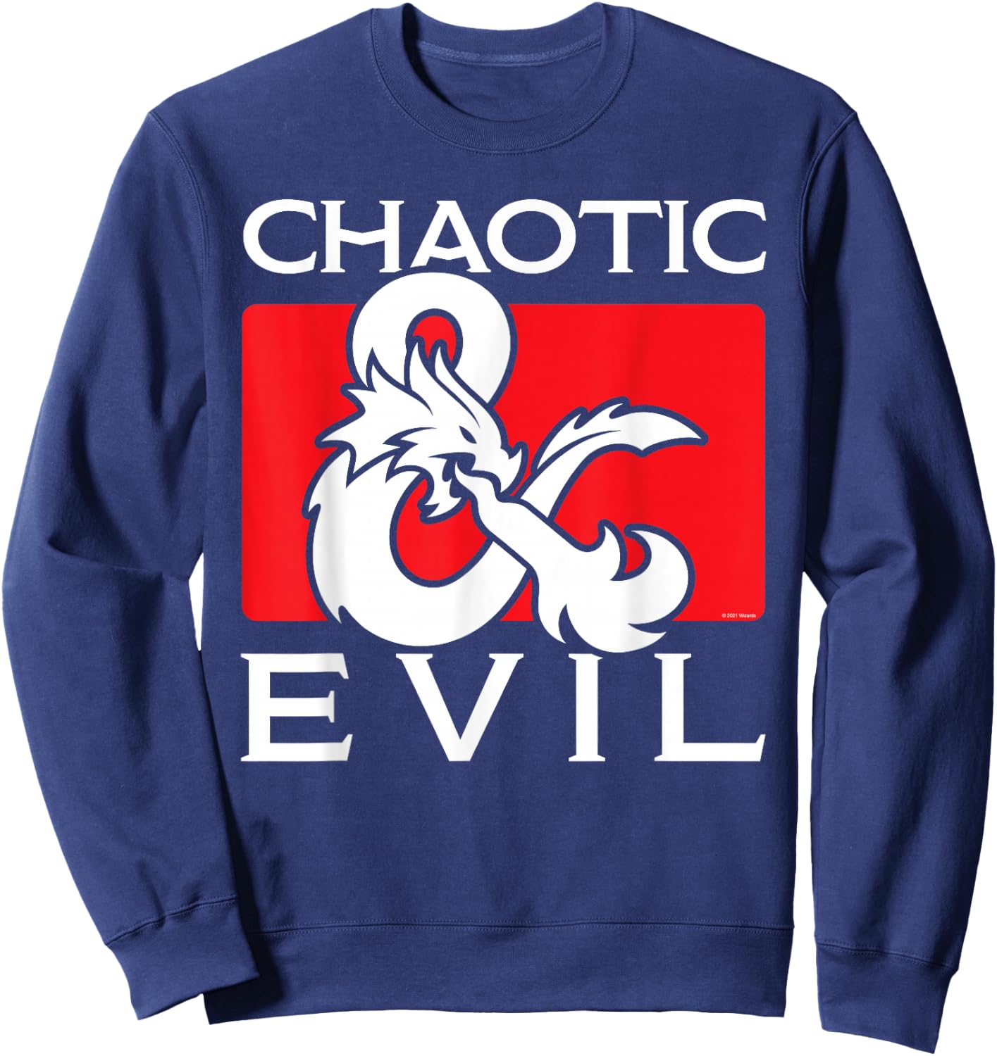 Dungeons & Dragons Chaotic & Evil Sweatshirt - Sweatshirt | Navy