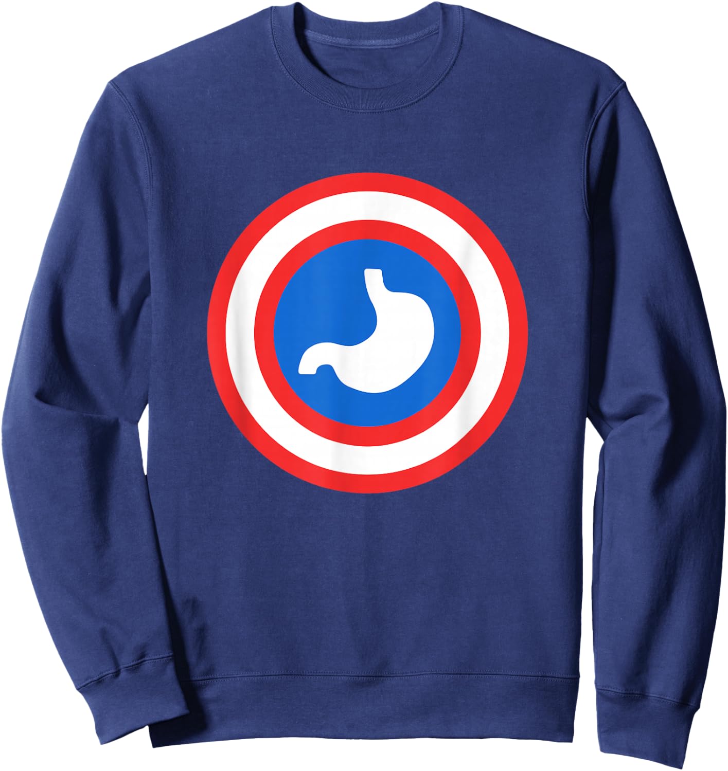 Captain Stomach Funny Gastroenterologist T Shirt Gift Sweatshirt - Sweatshirt | Navy
