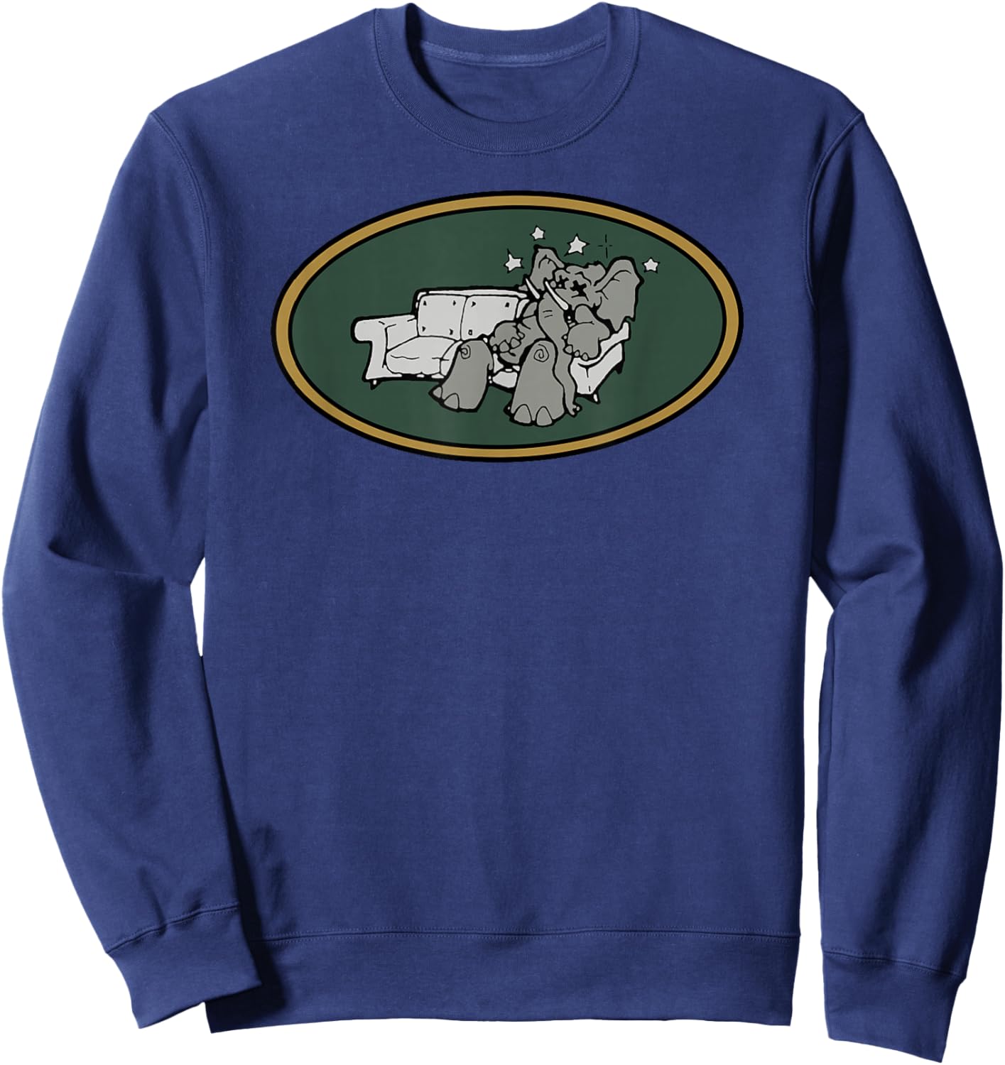 Brooklyn Dust Music Elephant Logo (Goblin Green) Sweatshirt - Sweatshirt | Navy