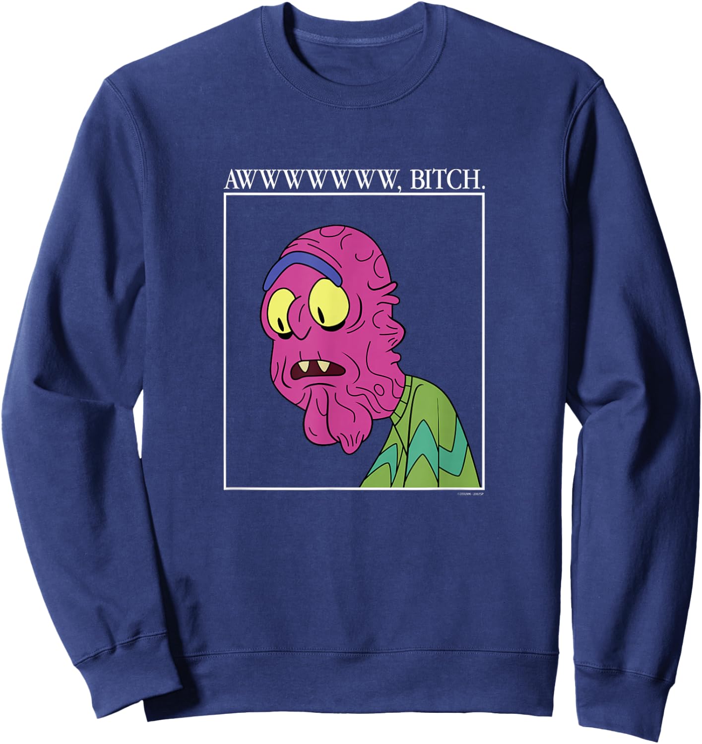 Rick and Morty Aww Scary Terry Sweatshirt - Sweatshirt | Navy