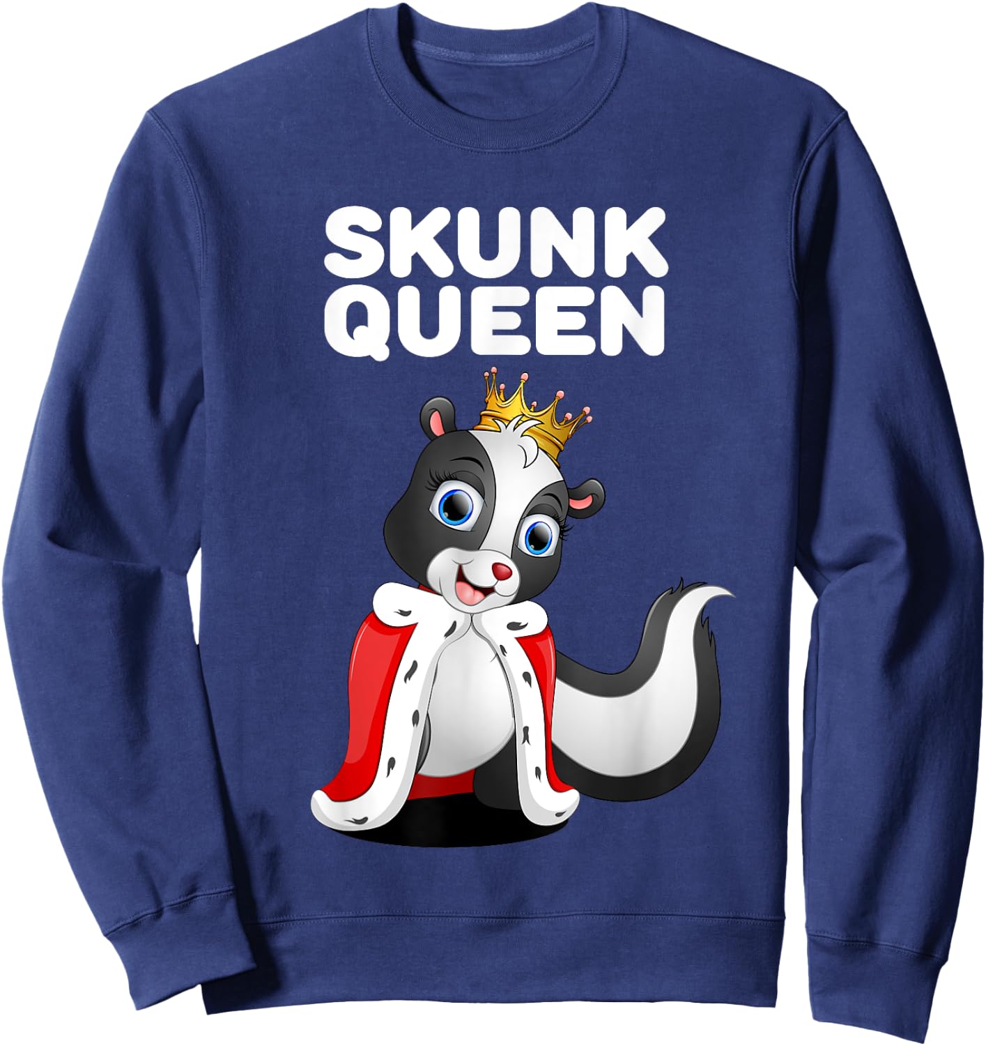 Skunk Queen | Girls Skunk | Skunk Sweatshirt - Sweatshirt | Navy