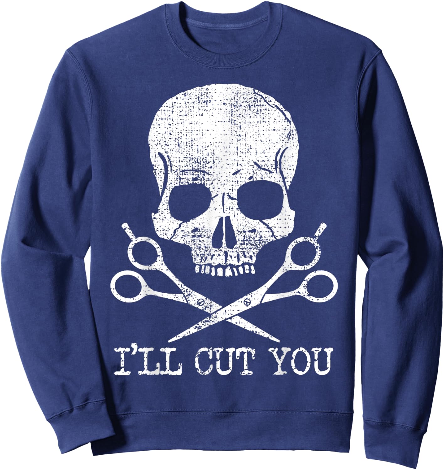 Vintage Barber Hairdresser Hairstylist Gift Sweatshirt - Sweatshirt | Navy