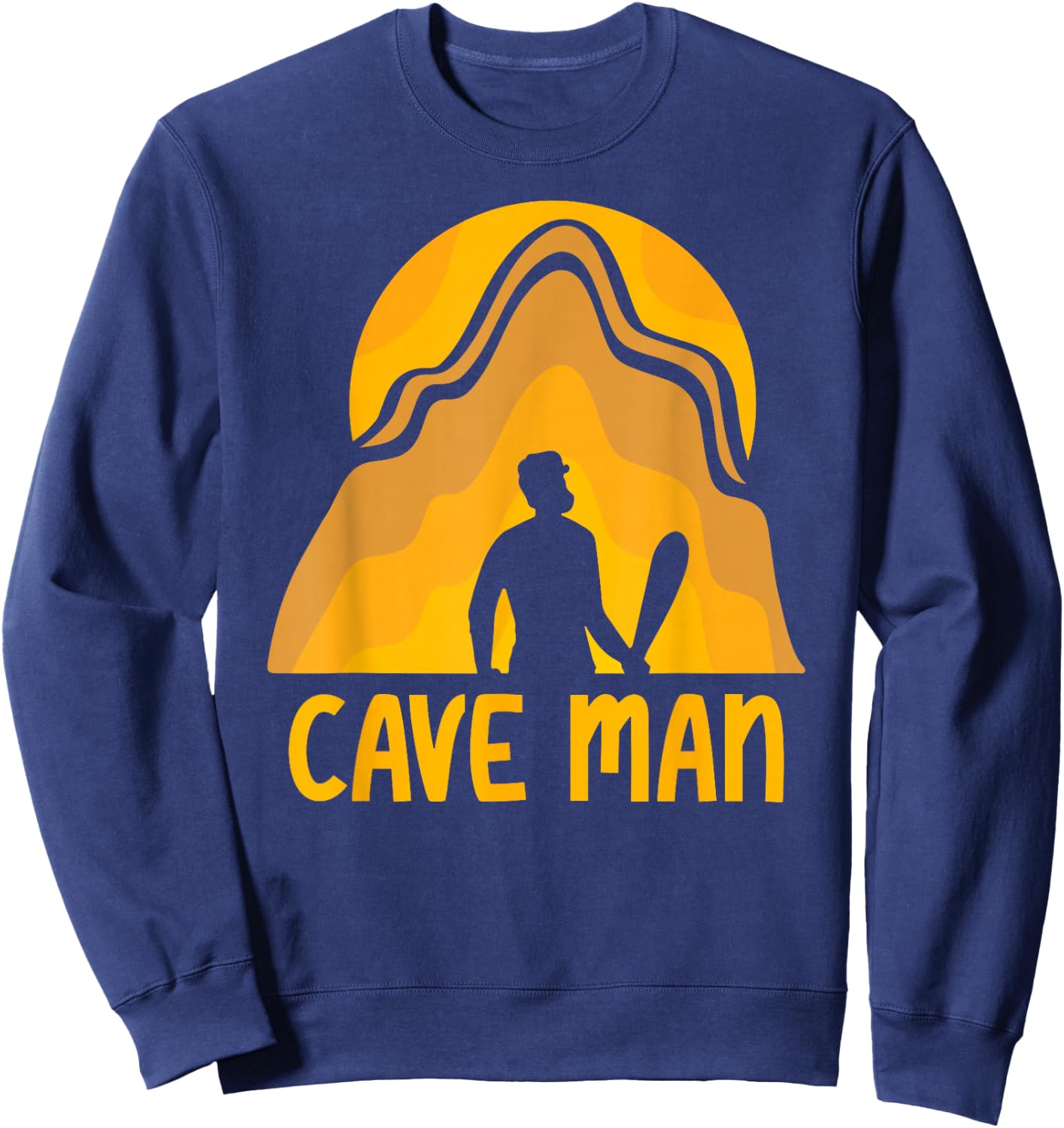 Caveman Cave Man Caving Sweatshirt - Sweatshirt | Navy
