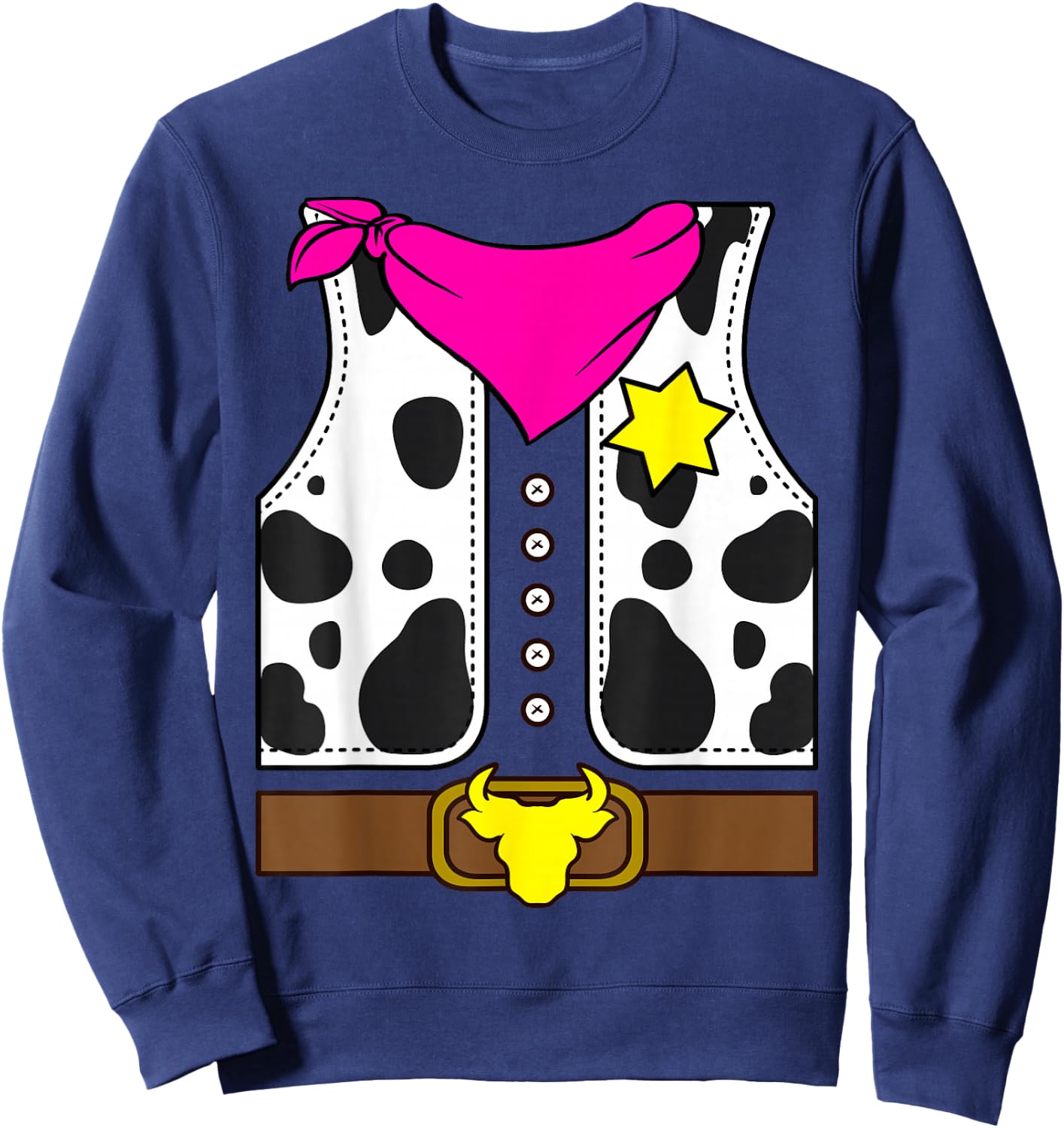 Cowgirl Horse Riding Pink Girl Cowboy Rodeo Costume Horse Sweatshirt - Sweatshirt | Navy